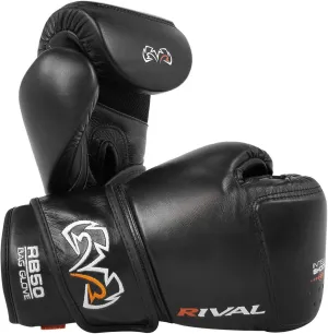 RIVAL Boxing RB50 Intelli-Shock Compact Bag Gloves, Hook and Loop Closure - Soft Inner Lining, Multi-Layered Foam Padding