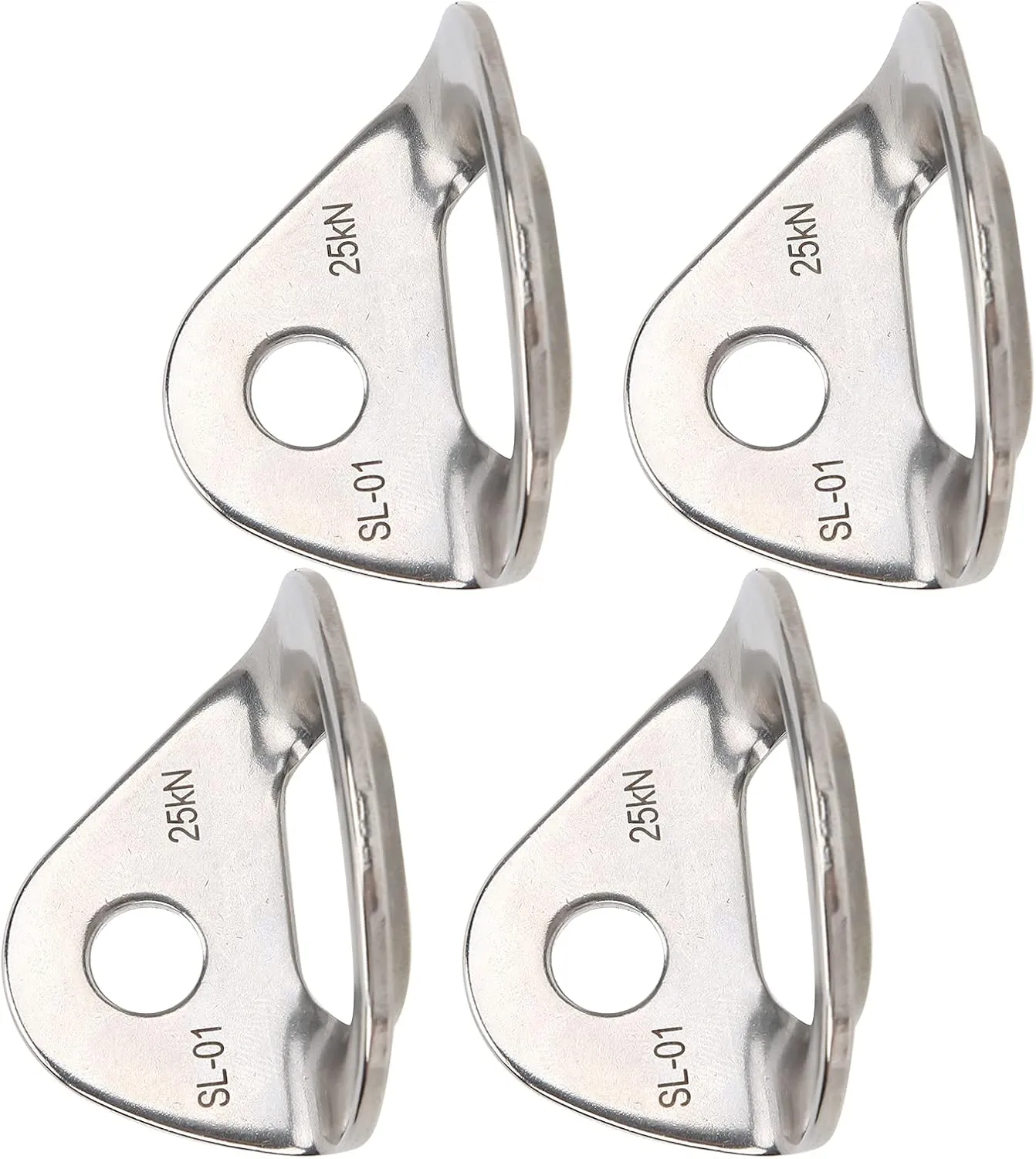 Rugged Stainless Steel Climbing Hanger Kit, 4 Pcs Rock Climbing Accessories for Engineers and Adventurers