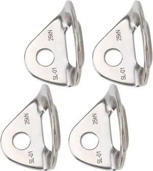 Rugged Stainless Steel Climbing Hanger Kit, 4 Pcs Rock Climbing Accessories for Engineers and Adventurers