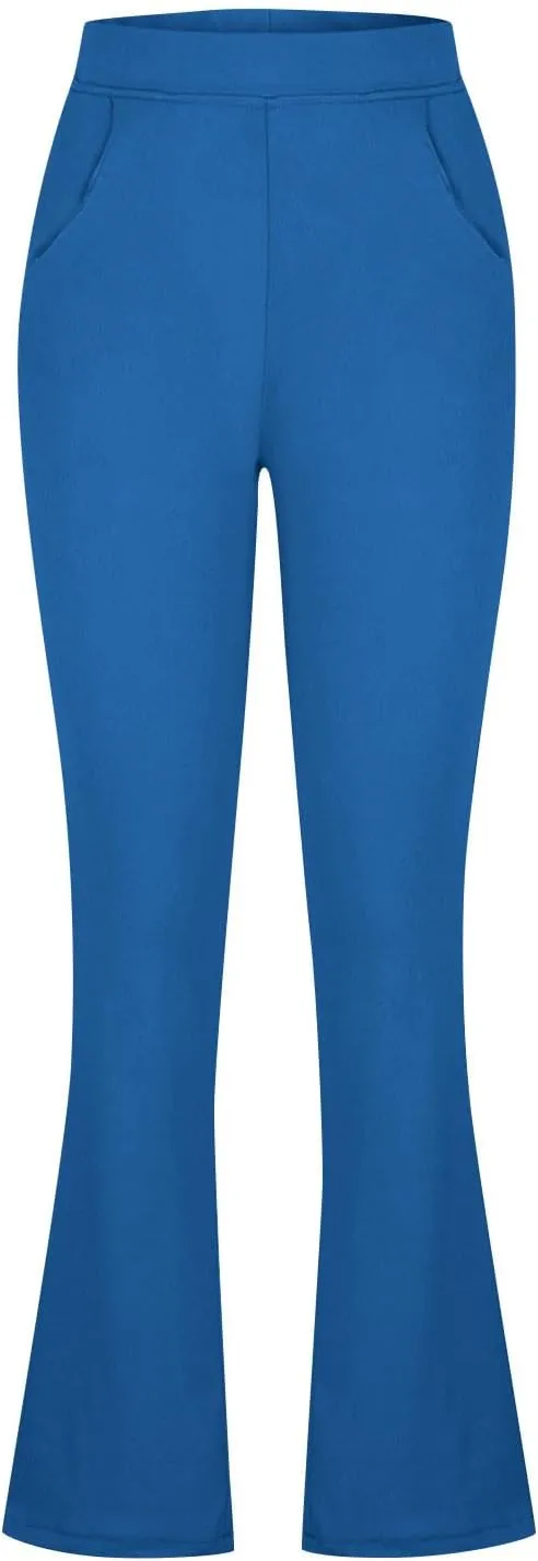Ruziyoog Women's Fleece Lined Pants Flare Yoga Pants for Women Thermal Warm Bootcut Leggings Hiking Yoga Pants for Winter