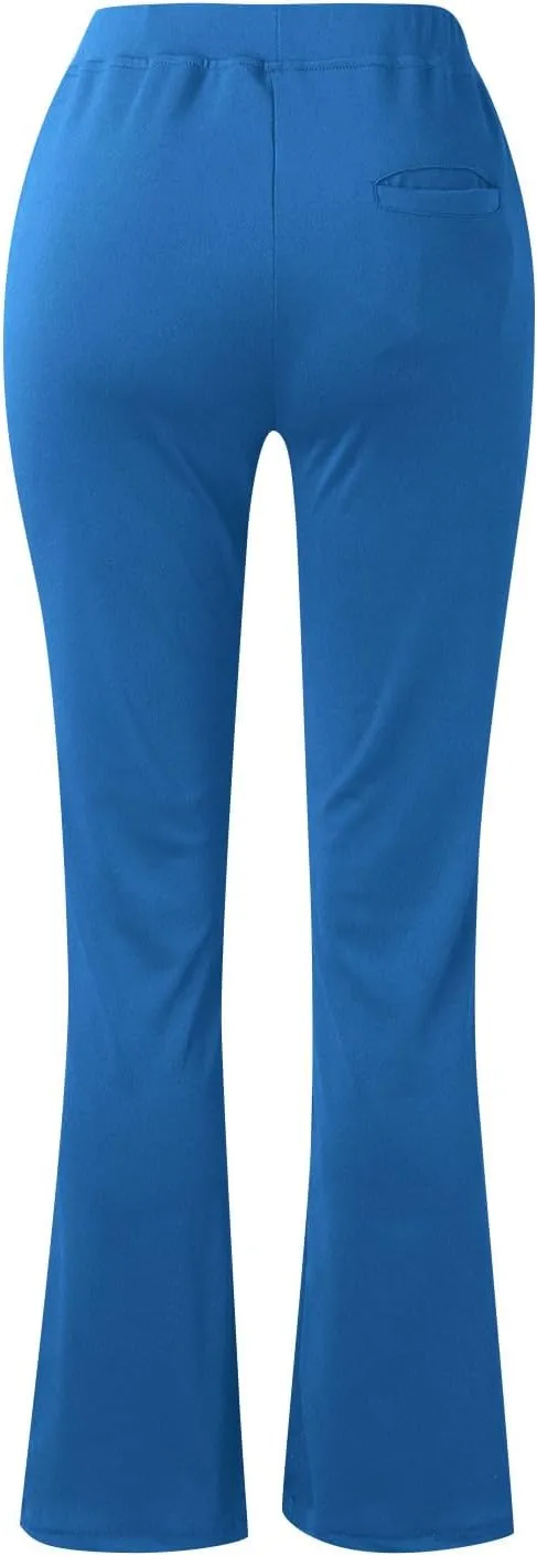 Ruziyoog Women's Fleece Lined Pants Flare Yoga Pants for Women Thermal Warm Bootcut Leggings Hiking Yoga Pants for Winter