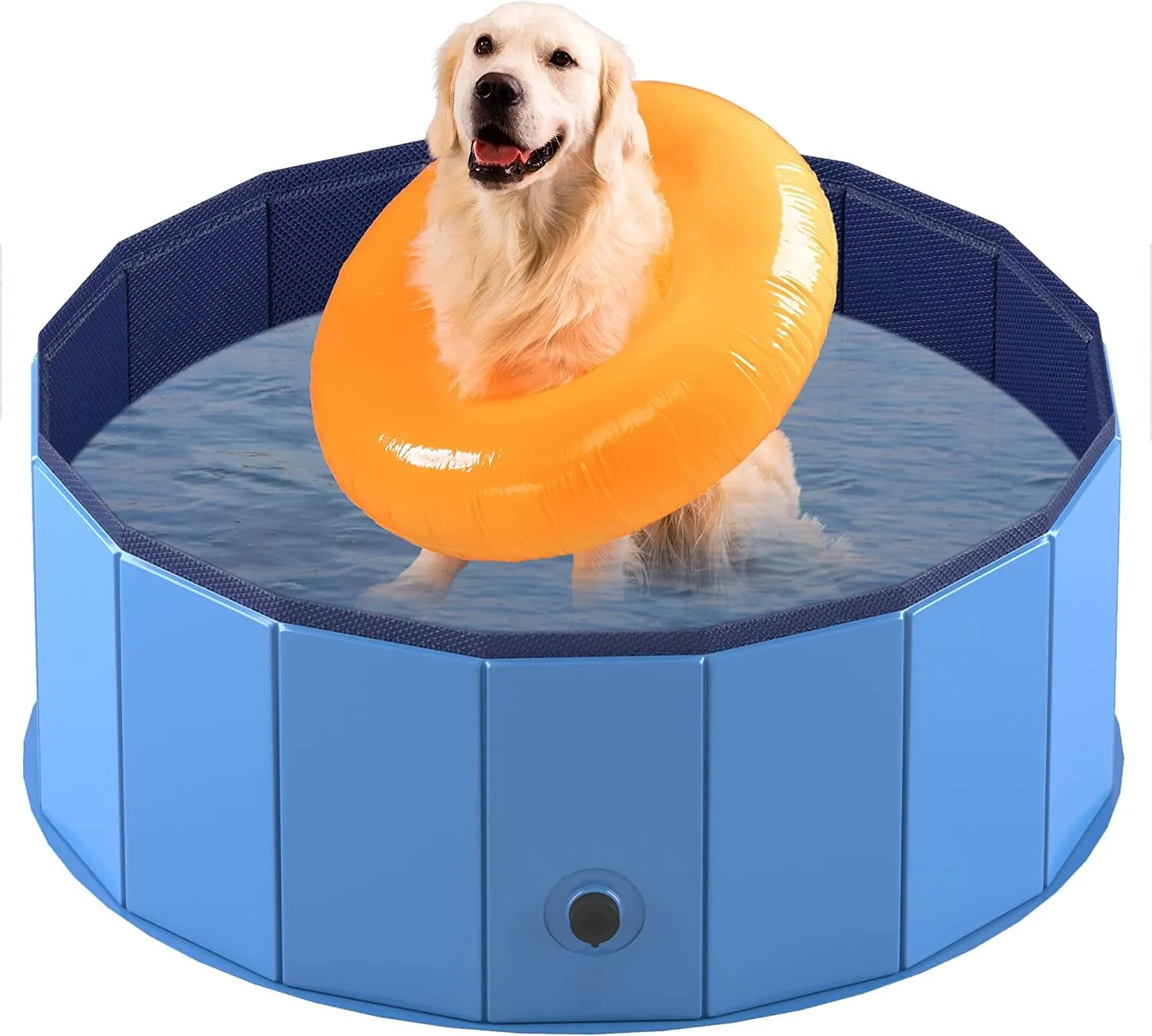 Rynx | Foldable Dog Pool, Collapsible Plastic Dog Pool, Portable Bathtub for Pet Dogs and Cats, Pet Water Pool for Indoor and Outdoor, 32 x 8 Inches