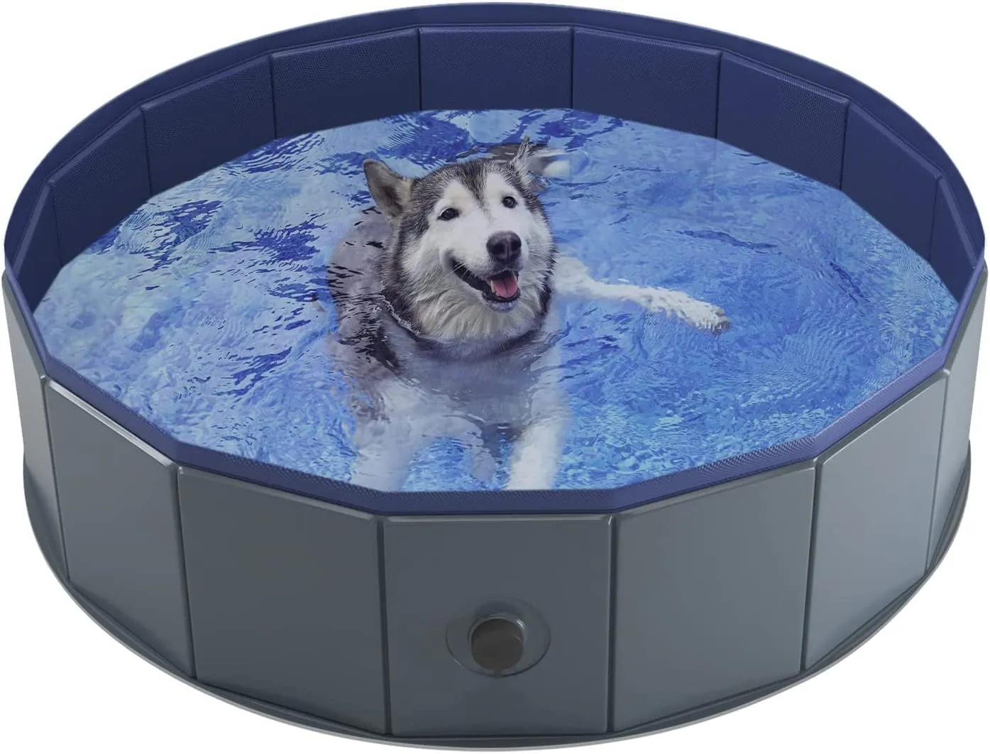 Rynx | Foldable Dog Pool, Collapsible Plastic Dog Pool, Portable Bathtub for Pet Dogs and Cats, Pet Water Pool for Indoor and Outdoor, 32 x 8 Inches