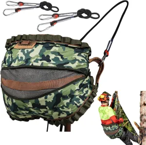 Saddle Hunting Accessories, Lightweight Tree Saddle Hunting Kit, Adjustable Tethered System Stands for Hunting Saddle Platform, Bridge with Buckles