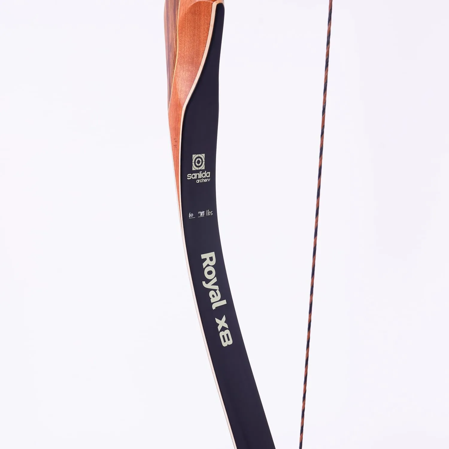 Sanlida Archery 60" Royal X8 One-Piece Bow Traditional Wooden Hunting Longbow Handmade Hunting Bow and Arrows Kit for Adults & Traditional Archers, RH Only