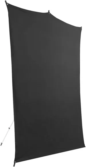 Savage Travel Backdrop Kit, Black Floor Extended Backdrop, Size 1.52m x 2.13m, Photo Backdrop with Aluminum Stand, Carry Bag with Shoulder Strap