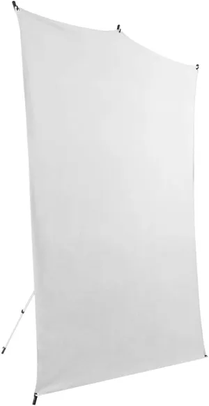 Savage Travel Backdrop Kit, White Floor Extended Backdrop, Size 1.52m x 2.13m, Photo Backdrop with Aluminum Stand, Carry Bag with Shoulder Strap