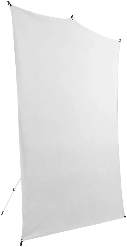 Savage Travel Backdrop Kit, White Floor Extended Backdrop, Size 1.52m x 2.13m, Photo Backdrop with Aluminum Stand, Carry Bag with Shoulder Strap
