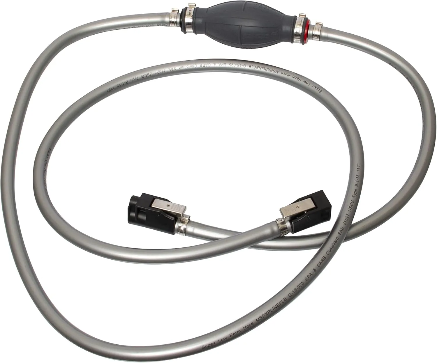 Scepter Marine Outboard Boat Motor Fuel Line Kit, Includes 7-Foot, 3/8 Inch Inner Diameter Fuel Line Hose, EPA/CARB Compliant Primer Bulb, Connectors, Fits BRP Johnson/Evinrude Boat Engines (08313)