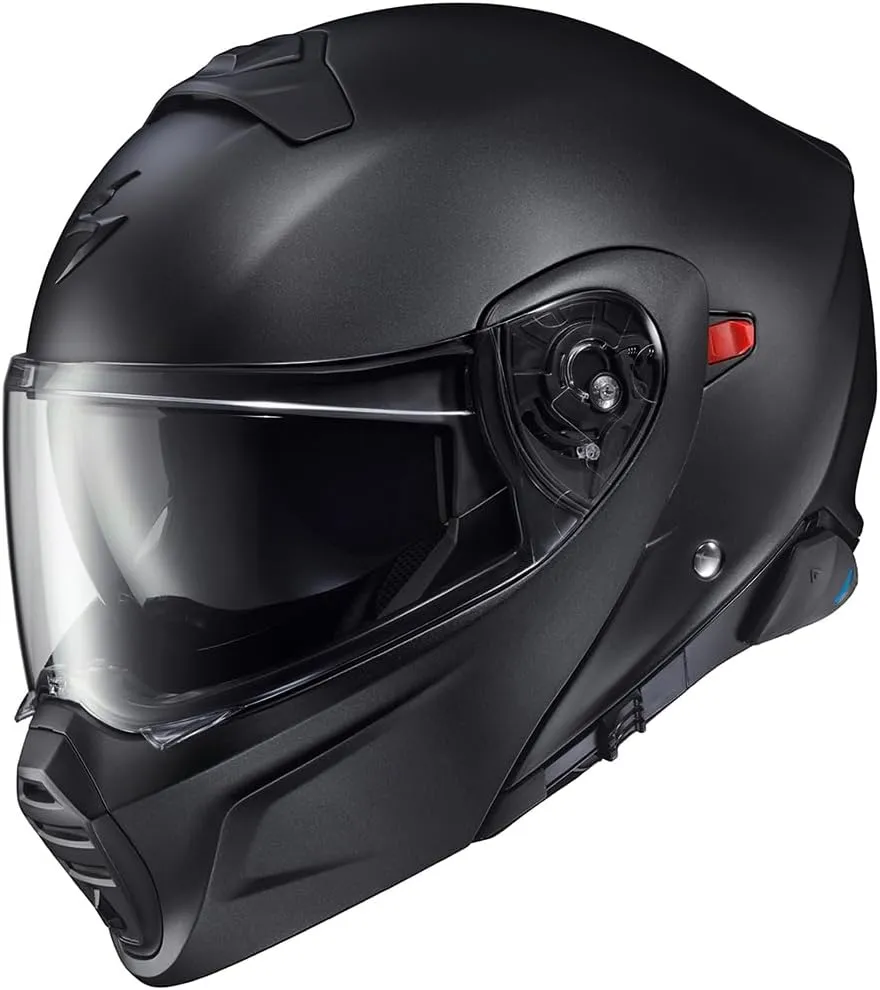 ScorpionEXO GT930 Transformer Modular Motorcycle Helmet Integrated EXO-COM Bluetooth Communication System DOT ECE Approved Solid (Matte Black - XL)