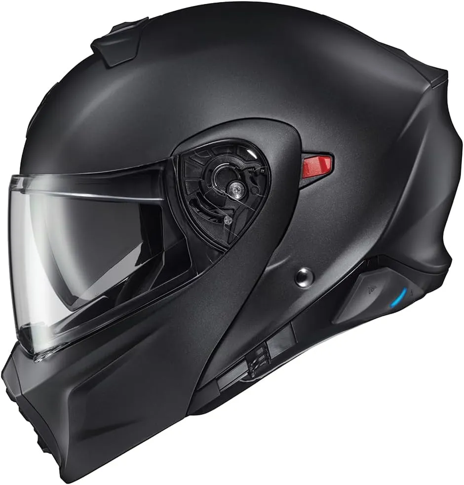 ScorpionEXO GT930 Transformer Modular Motorcycle Helmet Integrated EXO-COM Bluetooth Communication System DOT ECE Approved Solid (Matte Black - XL)