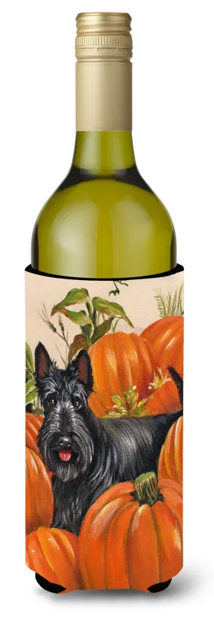 Scottish Terrier Scottie Pumpkins Wine Bottle Hugger PPP3168LITERK