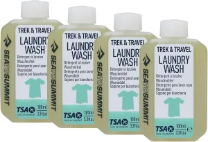 Sea to Summit Trek and Travel Liquid Laundry Wash, 4-Pack (4 x 89ml Bottles)