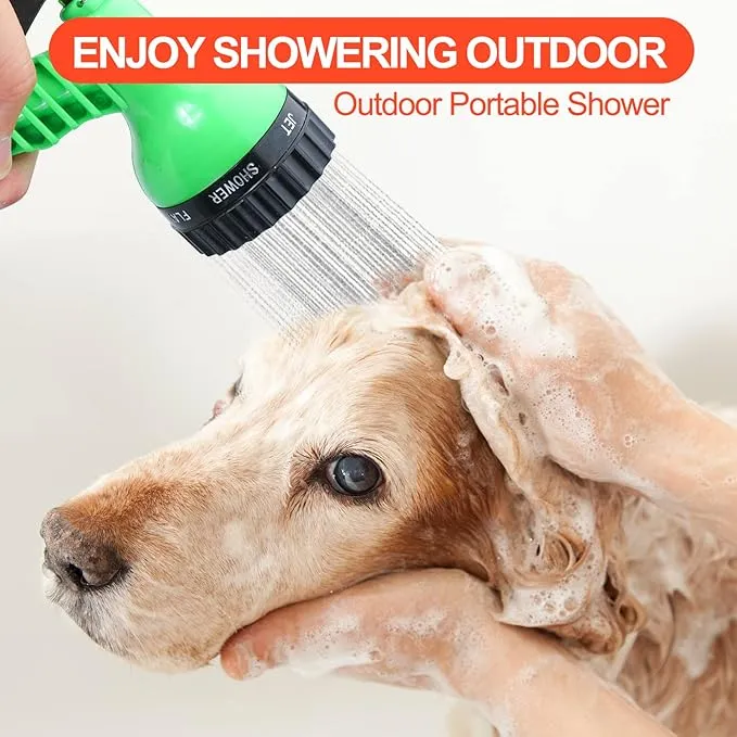 SearQing Portable Shower for Camping with 7 Spray Modes, 1.3 Gallon Hand Press Camping Shower with Removable Hose and Shower Head,5L Pressure Rinse Kits for Hiking Traveling Garden Beach Pet Shower