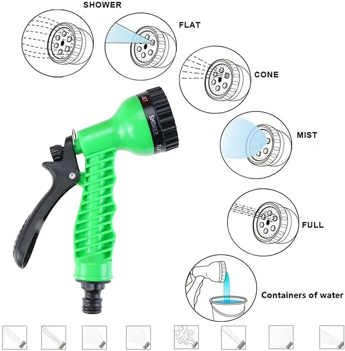 SearQing Portable Shower for Camping with 7 Spray Modes, 1.3 Gallon Hand Press Camping Shower with Removable Hose and Shower Head,5L Pressure Rinse Kits for Hiking Traveling Garden Beach Pet Shower