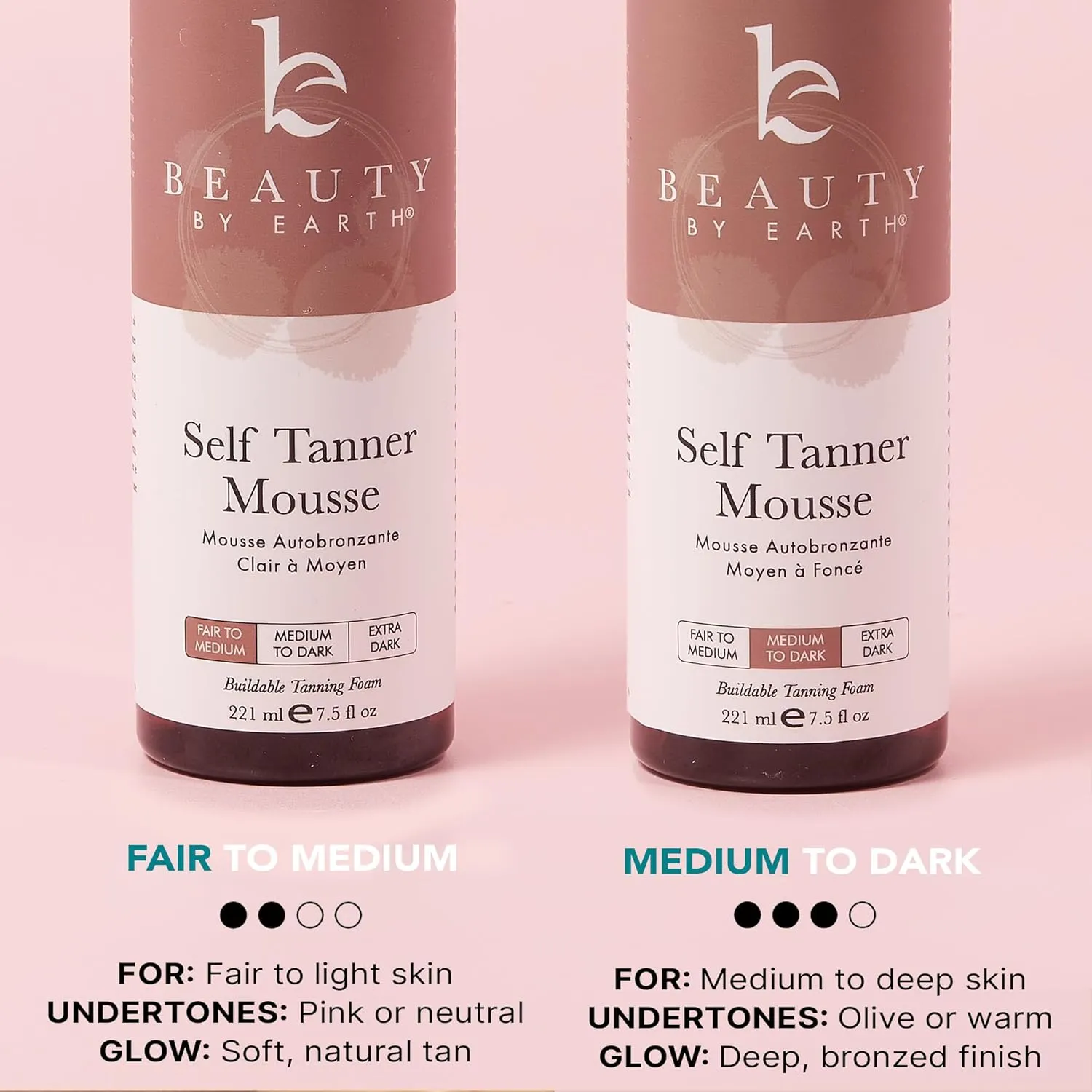 Self Tanner Tanning Mousse Kit - USA Made with Natural & Organic Ingredients, Self Tanner Mousse and Mitt, Tan Kit, Fake Tan Tanning Foam, Medium to Dark, Sunless Tanners Best Sellers