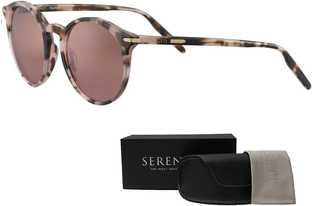 Serengeti Leonora Round Sunglasses For Women   BUNDLE with Designer iWear Kit