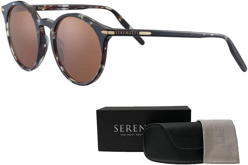Serengeti Leonora Round Sunglasses For Women   BUNDLE with Designer iWear Kit