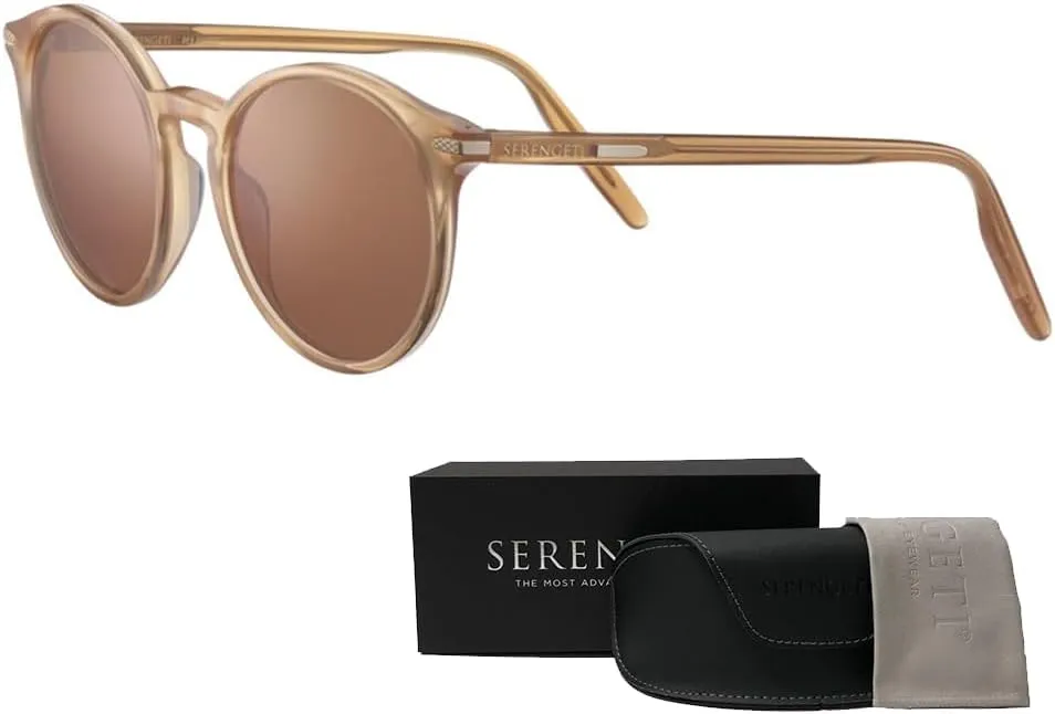 Serengeti Leonora Round Sunglasses For Women   BUNDLE with Designer iWear Kit