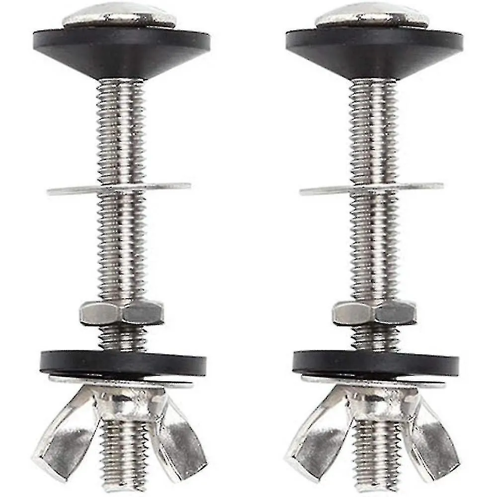 Set Of 2 Bowl Toilet Tank Bolts Stainless Steel Universal Mounting Kit With Do