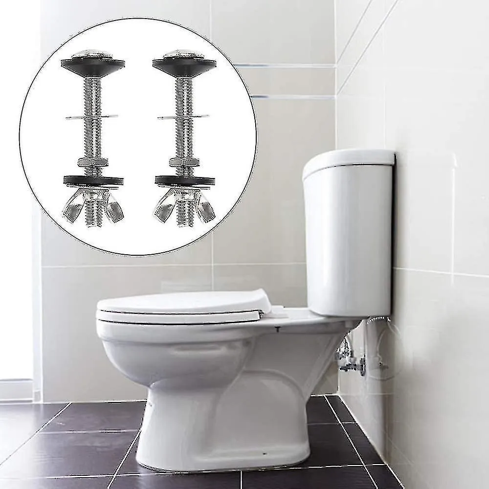 Set Of 2 Bowl Toilet Tank Bolts Stainless Steel Universal Mounting Kit With Do