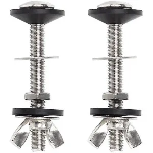 Set Of 2 Bowl Toilet Tank Bolts Stainless Steel Universal Mounting Kit With Do