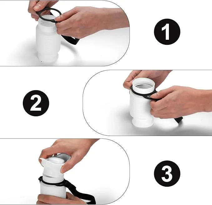 Set of 2 Portable Travel Urinal, Collapsible Urinals for Men and Women, Reusable Kids Potty, Personal Pee Bottle for Outdoor Camping, Long Road Trip and in Traffic