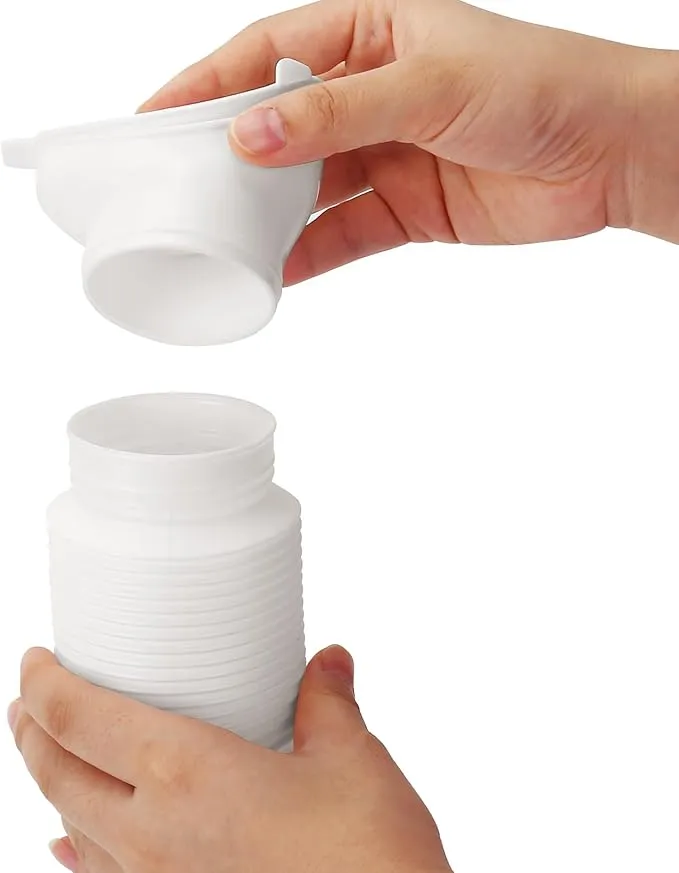 Set of 2 Portable Travel Urinal, Collapsible Urinals for Men and Women, Reusable Kids Potty, Personal Pee Bottle for Outdoor Camping, Long Road Trip and in Traffic