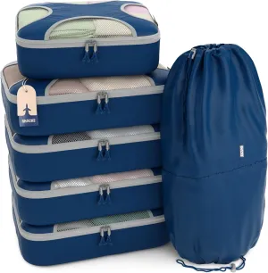 Shacke 6 Set Packing Cubes for Travel Lightweight Luggage Organizer