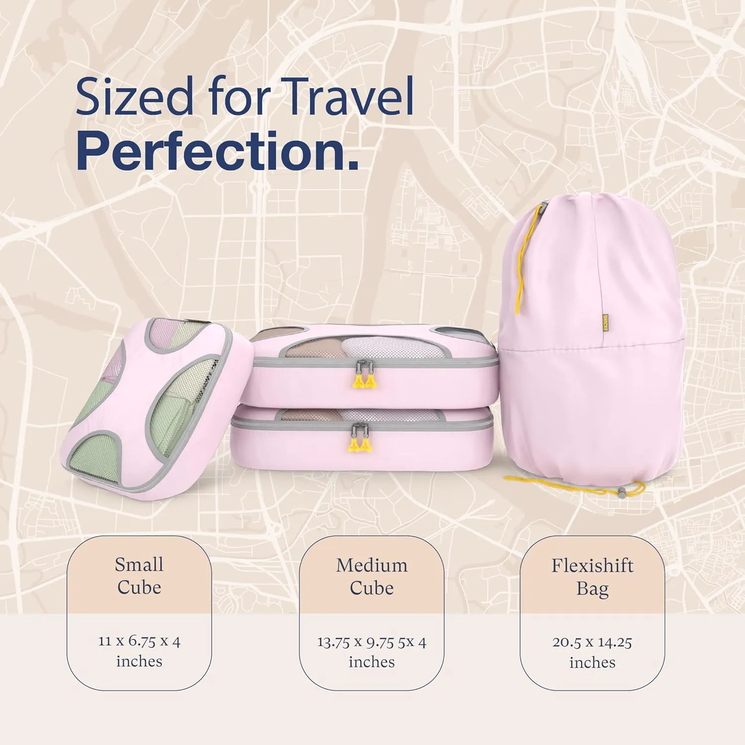 Shacke 6 Set Packing Cubes for Travel Lightweight Luggage Organizer