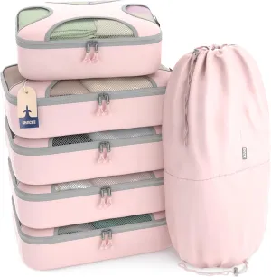 Shacke 6 Set Packing Cubes for Travel Lightweight Luggage Organizer