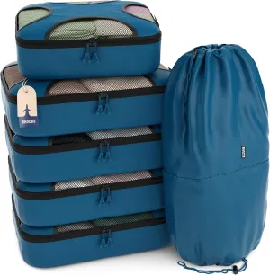 Shacke 6 Set Packing Cubes for Travel Lightweight Luggage Organizer