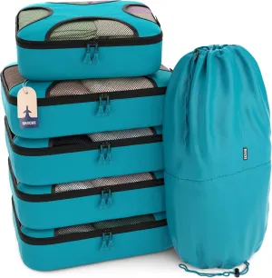 Shacke 6 Set Packing Cubes for Travel Lightweight Luggage Organizer