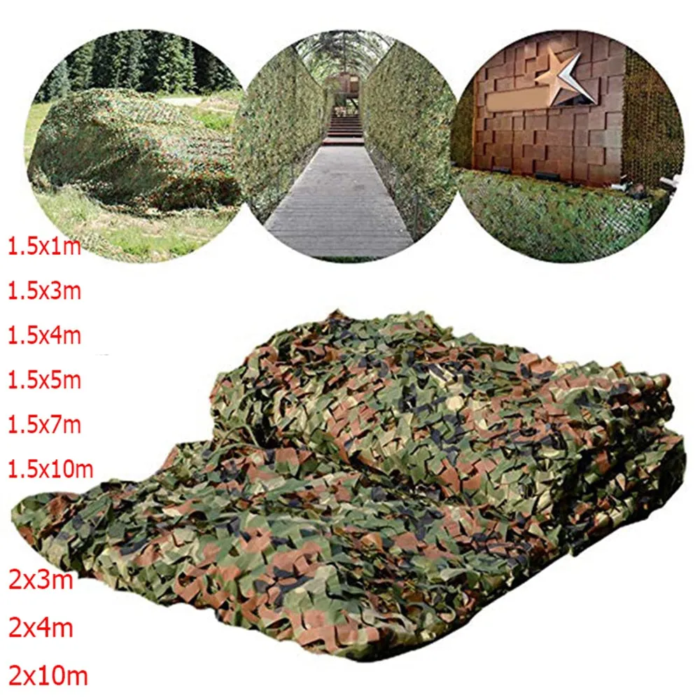 Shelter /2x10m Nets Unique Hunting Covers Army training netting Camping Tent Camouflage Car Best-value Sun Woodland Camo Military Shade 1.5x3m