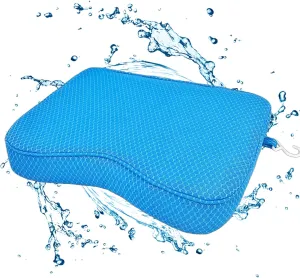 Shower Seat Cushion, Shower Chair Cushion for Transfer Benches in Bathtub, 4D Mesh Fabric Sauna Cushion Shower Chair Pad with Hook, Slip-Resistant, Design for Elderly, Senior, Handicap & Disabled