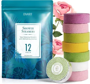 Shower Steamers Aromatherapy-Mother's Day Gifts Eucalyptus Shower Bombs Gifts for Women 12pcs Organic Pure Essential Oil Home Spa Bath, Stress Relief and Relaxation Present for Her
