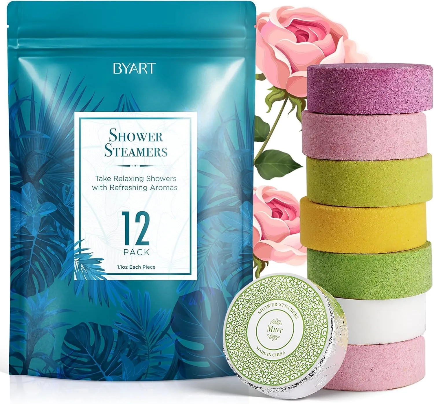 Shower Steamers Aromatherapy-Mother's Day Gifts Eucalyptus Shower Bombs Gifts for Women 12pcs Organic Pure Essential Oil Home Spa Bath, Stress Relief and Relaxation Present for Her