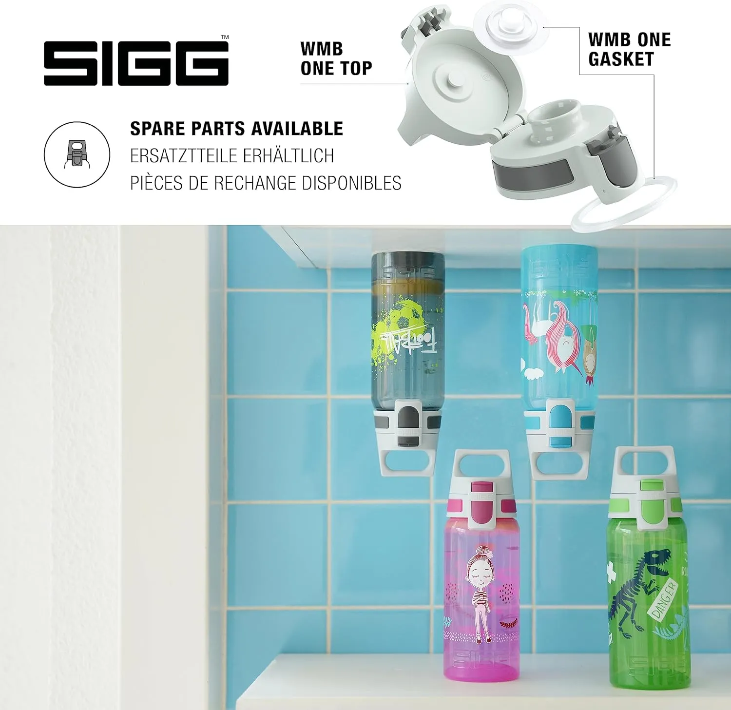 SIGG - Kids Water Bottle for School, Sports - VIVA ONE - Made in Germany - Dishwasher Safe - Carbonated Drinks - 17 Oz