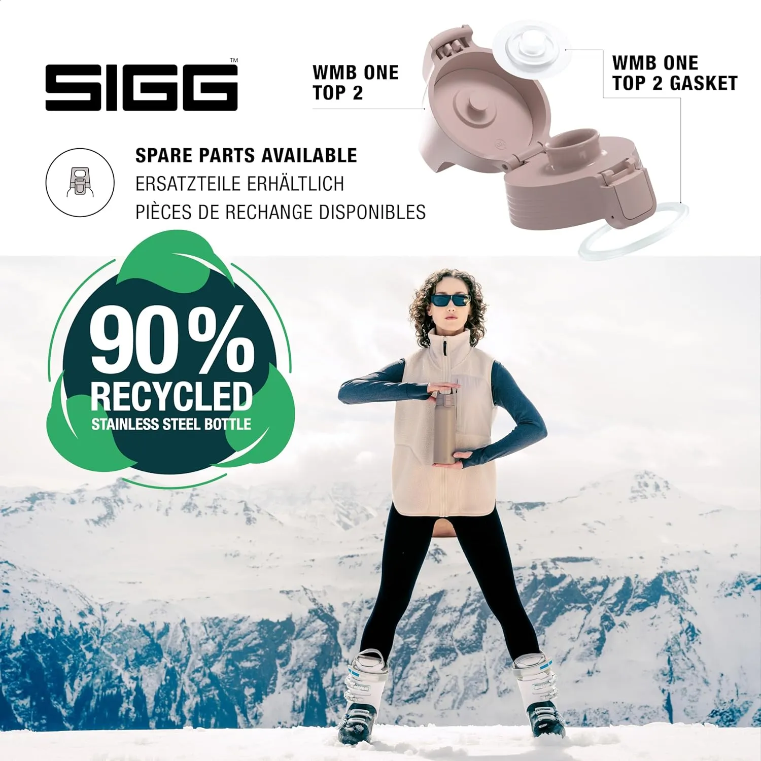 SIGG - Stainless Steel Water Bottle - Shield ONE Dusk - Suitable For Carbonated Beverages - Leakproof - Lightweight - BPA Free - Dusk - 25 Oz