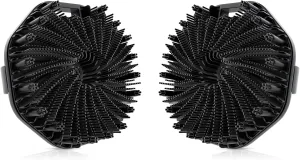 Silicone Body Scrubber 2 Counts, Exfoliating Body Wash Scrubbers Exfoliator, Shower Body Brush for Effective Showering Exfoliation and Gentle Massage (Black Black)