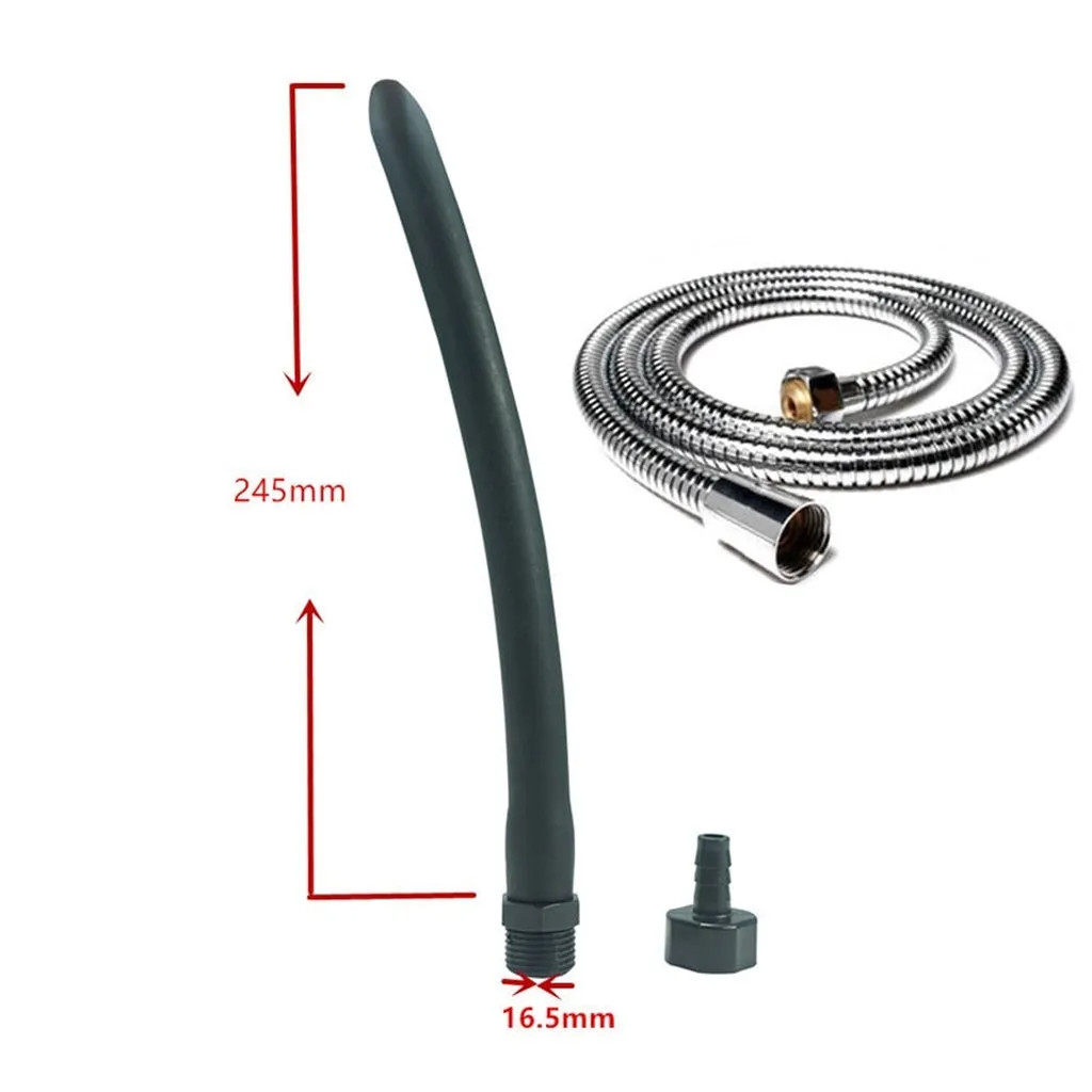 Silicone Enema Shower Nozzle for Healthy Rectal Anal Syringe Douche System Vaginal Cleansing Shower Head Anal Enema Cleaner