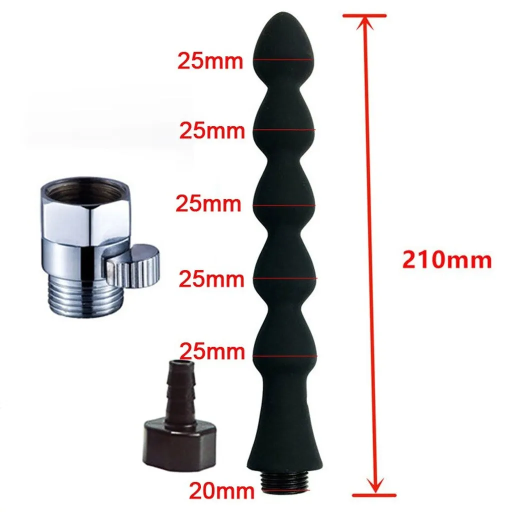 Silicone Enema Shower Nozzle for Healthy Rectal Anal Syringe Douche System Vaginal Cleansing Shower Head Anal Enema Cleaner