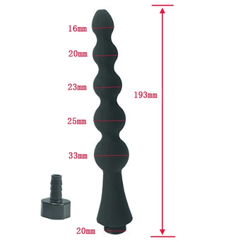 Silicone Enema Shower Nozzle for Healthy Rectal Anal Syringe Douche System Vaginal Cleansing Shower Head Anal Enema Cleaner