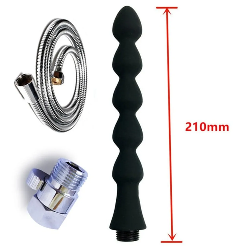 Silicone Enema Shower Nozzle for Healthy Rectal Anal Syringe Douche System Vaginal Cleansing Shower Head Anal Enema Cleaner