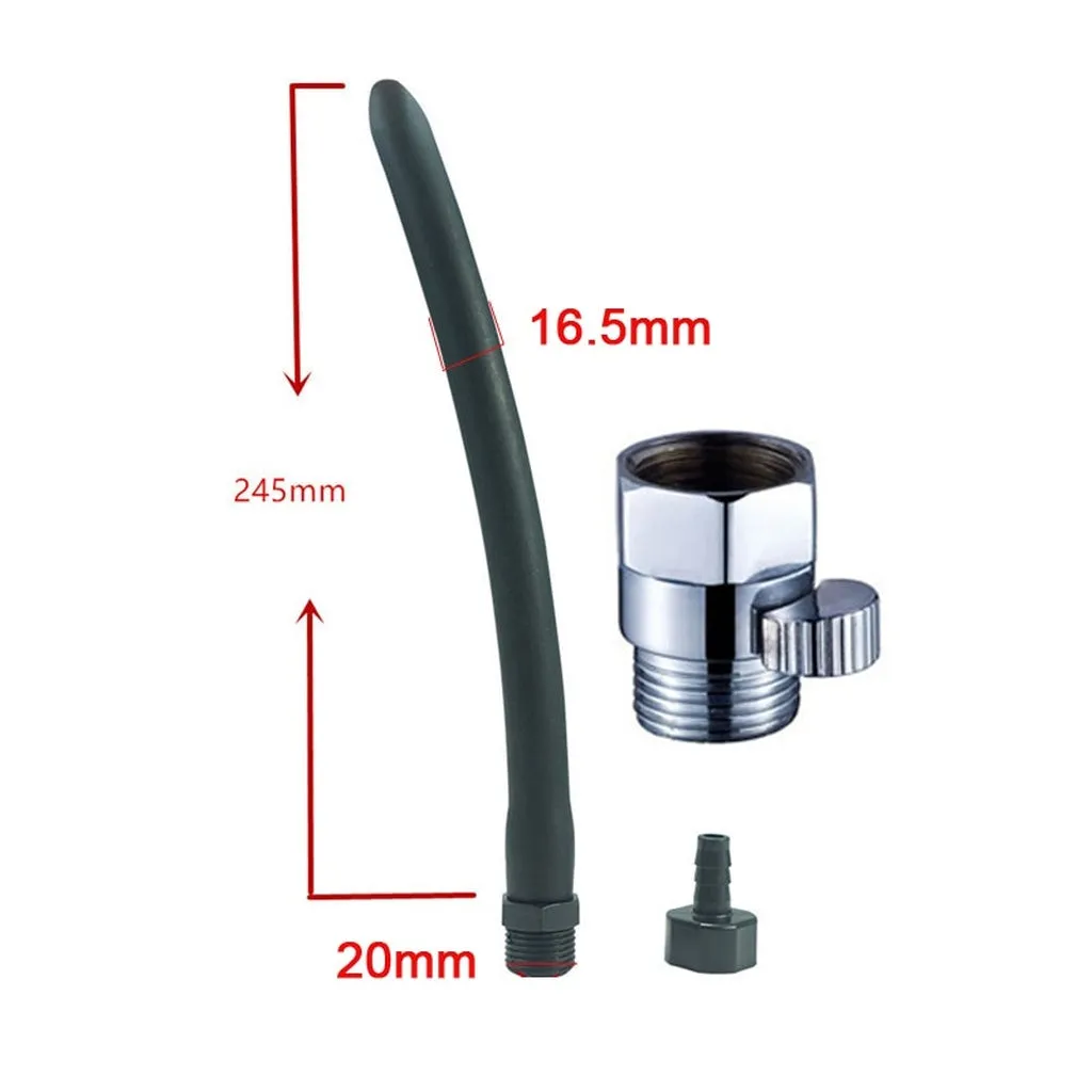 Silicone Enema Shower Nozzle for Healthy Rectal Anal Syringe Douche System Vaginal Cleansing Shower Head Anal Enema Cleaner