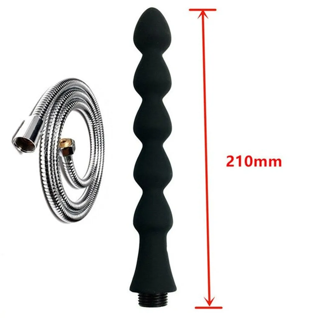 Silicone Enema Shower Nozzle for Healthy Rectal Anal Syringe Douche System Vaginal Cleansing Shower Head Anal Enema Cleaner