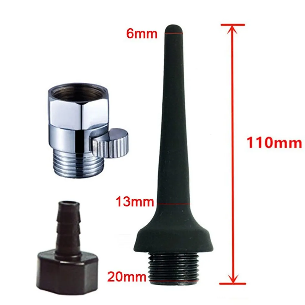 Silicone Enema Shower Nozzle for Healthy Rectal Anal Syringe Douche System Vaginal Cleansing Shower Head Anal Enema Cleaner