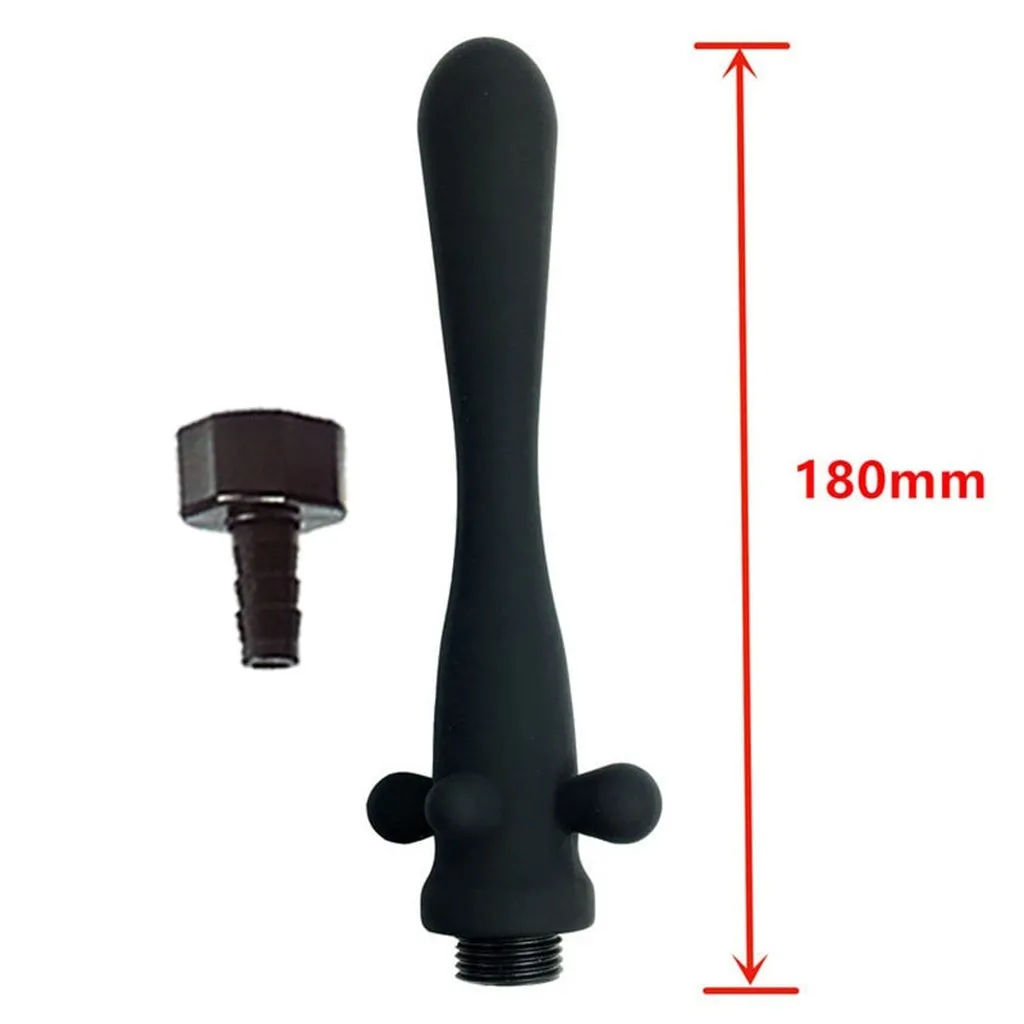 Silicone Enema Shower Nozzle for Healthy Rectal Anal Syringe Douche System Vaginal Cleansing Shower Head Anal Enema Cleaner