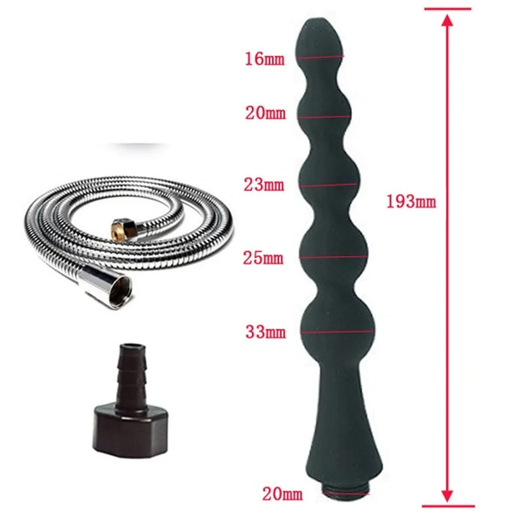Silicone Enema Shower Nozzle for Healthy Rectal Anal Syringe Douche System Vaginal Cleansing Shower Head Anal Enema Cleaner