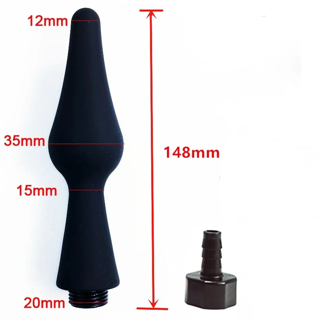Silicone Enema Shower Nozzle for Healthy Rectal Anal Syringe Douche System Vaginal Cleansing Shower Head Anal Enema Cleaner